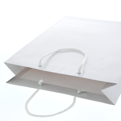 手提げ紙袋（白 ツヤあり・PP紐・幅330×マチ100×高さ450mm）