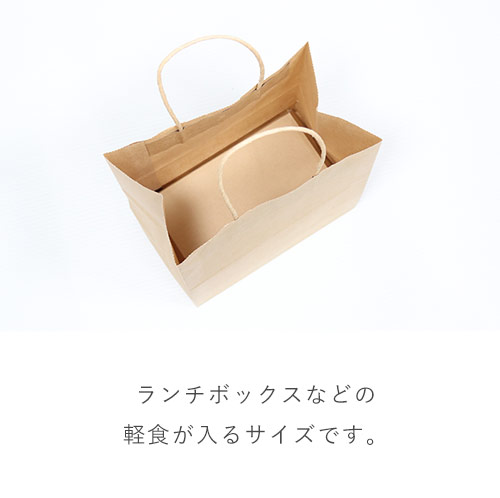 【特別価格】手提げ紙袋（茶・丸紐・幅200×マチ120×高さ250mm)