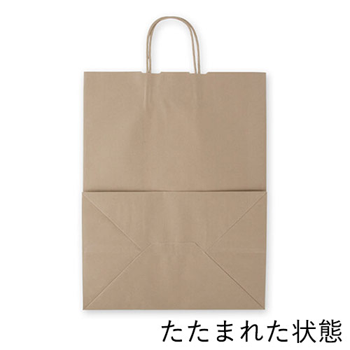 【特別価格】手提げ紙袋（茶・丸紐・幅340×マチ220×高さ440mm）