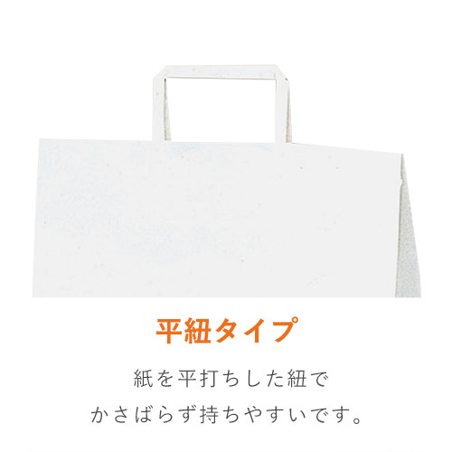手提げ紙袋（白・平紐・幅300×マチ210×高さ370mm）