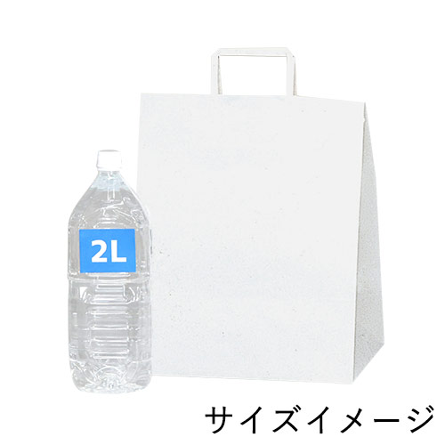 手提げ紙袋（白・平紐・幅300×マチ210×高さ370mm）