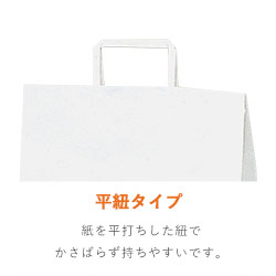 手提げ紙袋（白・平紐・幅300×マチ210×高さ370mm）