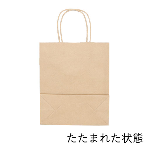 【特別価格】手提げ紙袋（茶・丸紐・幅200×マチ90×高さ240mm)