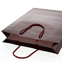 手提げ紙袋（エンジ・ツヤあり・幅330×マチ100×高さ450mm