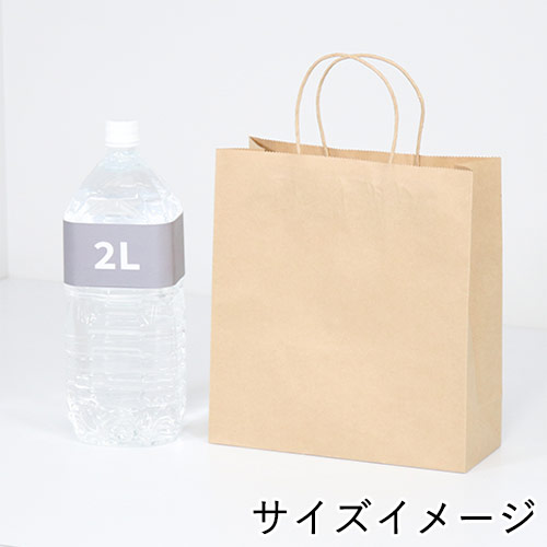 【特別価格】手提げ紙袋（茶・丸紐・幅260×マチ100×高さ280mm)