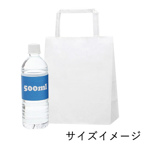 【特別価格】手提げ紙袋（白・平紐・幅180×マチ105×高さ220mm）
