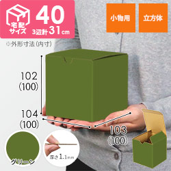 【グリーン色】宅配60サイズ・地獄底ケース（10cm立方体）