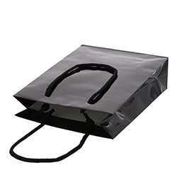 手提げ紙袋（黒・ツヤあり・幅185×マチ65×高さ240mm