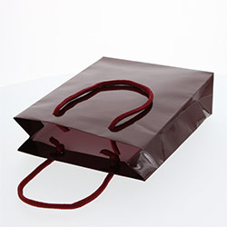 手提げ紙袋（エンジ・ツヤ有り）幅185×マチ65×高さ240mm