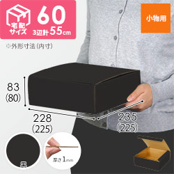【黒色】フリーBOX・N式ケース（225×225×80mm・定形外郵便）
