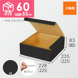 【黒色】フリーBOX・N式ケース（225×225×80mm・定形外郵便）