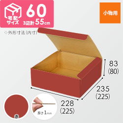 【赤色】フリーBOX・N式ケース（225×225×80mm・定形外郵便）