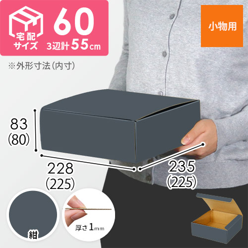 【紺色】フリーBOX・N式ケース（225×225×80mm・定形外郵便）