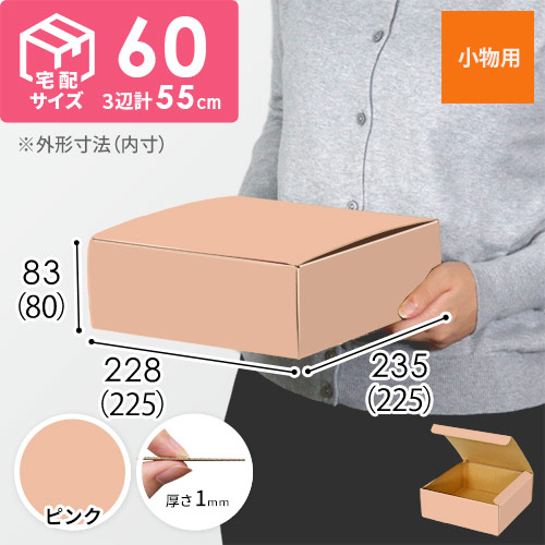 【ピンク色】フリーBOX・N式ケース（225×225×80mm・定形外郵便）