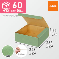 【青菜色】フリーBOX・N式ケース（225×225×80mm・定形外郵便）