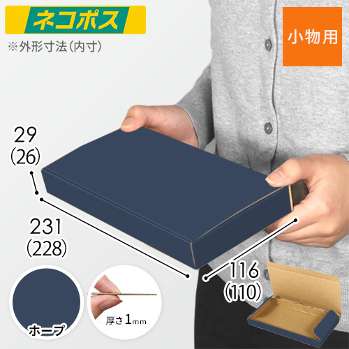 【青色・ホープ】厚さ3cm・N式ケース（ネコポス最小・定形外郵便）