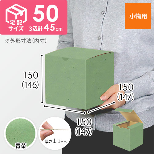 【青菜色】小物用・地獄底ケース（15cm立方体・定形外郵便）