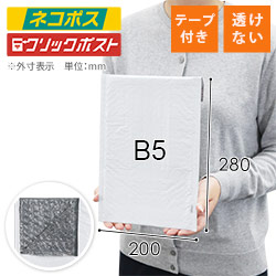【耐水ビニール】クッション封筒（B5/ネコポス）