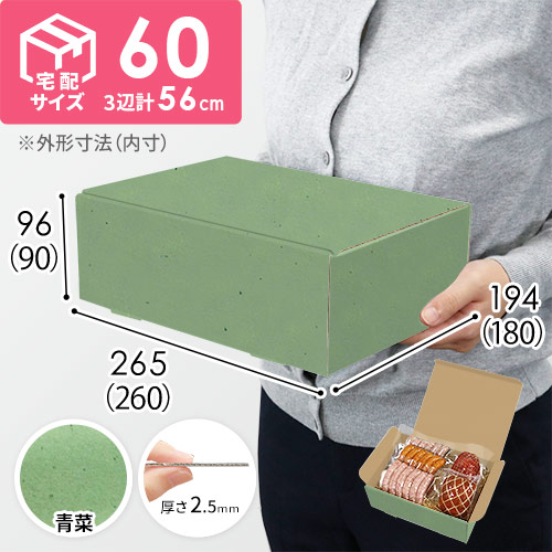 【青菜色】宅配60サイズ・N式ケース（260×180×90mm・はっ水加工なし）