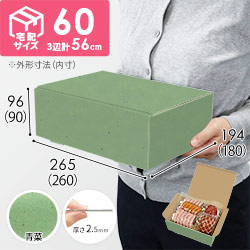 【青菜色】宅配60サイズ・N式ケース（260×180×90mm・はっ水加工なし）