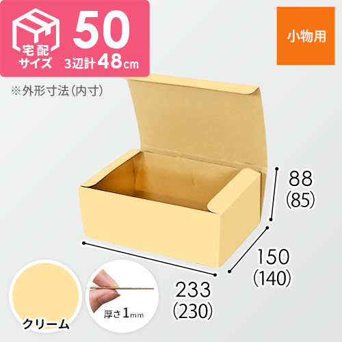 【クリーム色】フリーBOX・N式ケース（230×140×85mm・定形外郵便）