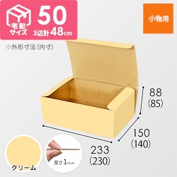 【クリーム色】フリーBOX・N式ケース（230×140×85mm・定形外郵便）