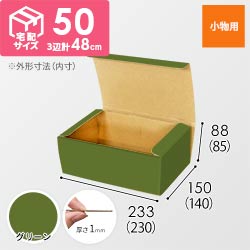 【グリーン色】フリーBOX・N式ケース（230×140×85mm・定形外郵便）