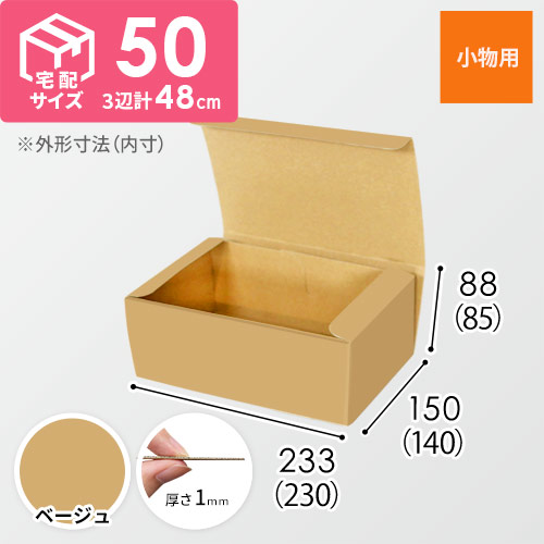 【ベージュ色】フリーBOX・N式ケース（230×140×85mm・定形外郵便）