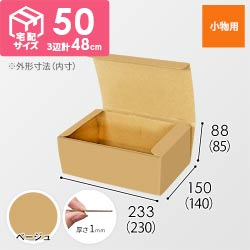 【ベージュ色】フリーBOX・N式ケース（230×140×85mm・定形外郵便）