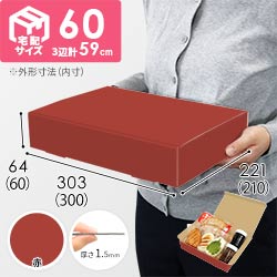 【赤色】宅配60サイズ・N式ケース（300×210×60mm・A4サイズ）