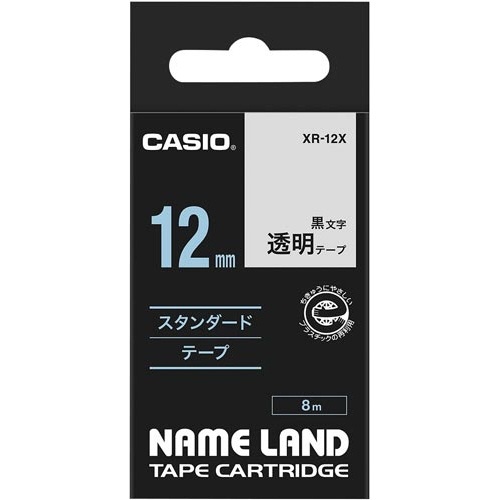 ネームランド　透明テープ　１２ｍｍ　黒文字
