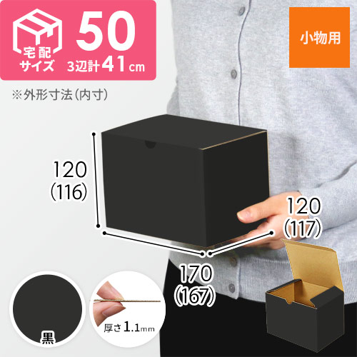 【黒色】小物用・地獄底ケース（167×117×116mm・定形外郵便）