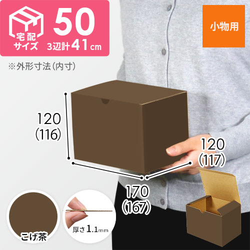【こげ茶色】小物用・地獄底ケース（167×117×116mm・定形外郵便）