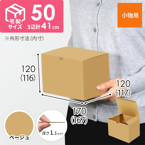 【ベージュ色】小物用・地獄底ケース（167×117×116mm・定形外郵便）