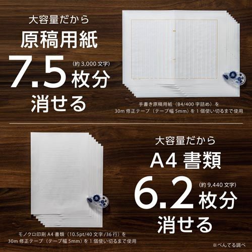 ３０ｍ修正テープＰライン　使い切り６ｍｍ