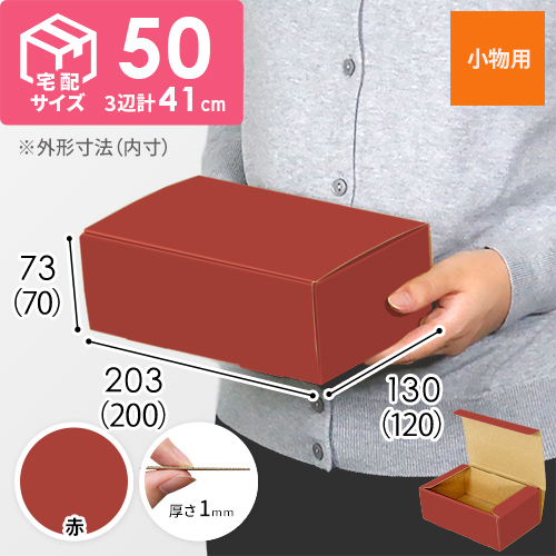 【赤色】フリーBOX・N式ケース（200×120×70mm・定形外郵便）