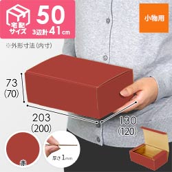 【赤色】フリーBOX・N式ケース（200×120×70mm・定形外郵便）