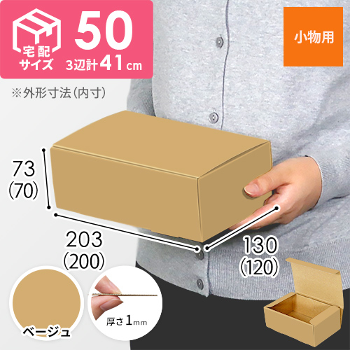 【ベージュ色】フリーBOX・N式ケース（200×120×70mm・定形外郵便）
