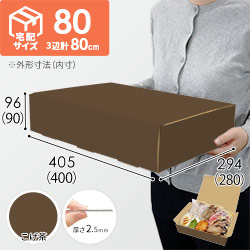 【こげ茶色】宅配80サイズ・N式ケース（400×280×90mm・はっ水加工なし）