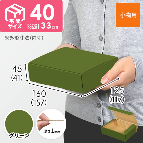 【グリーン色】厚さ4.5cm・N式ケース（157×117×41mm・定形外郵便）