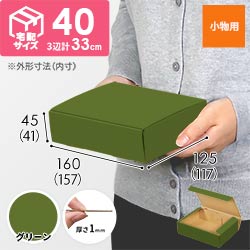 【グリーン色】厚さ4.5cm・N式ケース（157×117×41mm・定形外郵便）