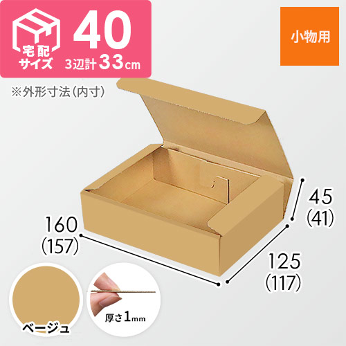 【ベージュ色】厚さ4.5cm・N式ケース（157×117×41mm・定形外郵便）