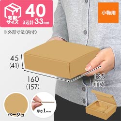 【ベージュ色】厚さ4.5cm・N式ケース（157×117×41mm・定形外郵便）