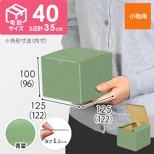 【青菜色】小物用・地獄底ケース（122×122×96mm）