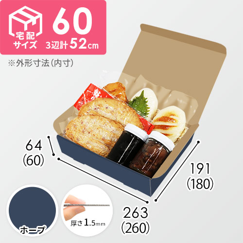 【青色・ホープ】宅配60サイズ・N式ケース（260×180×60mm・はっ水加工なし）