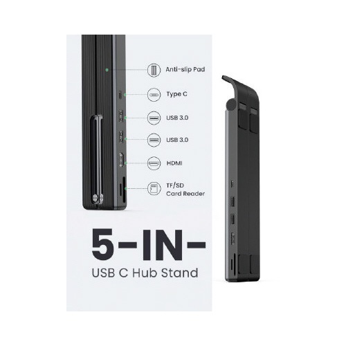 ５−ｉｎ−１　ＵＳＢＴｙｐｅ−Ｃハブ内蔵スタンド