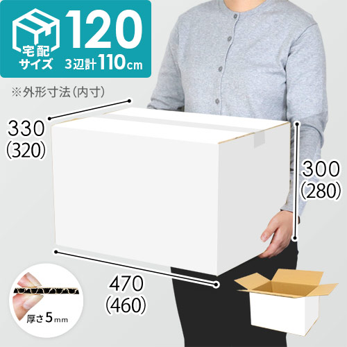 【白色】宅配120サイズ・ダンボール箱
