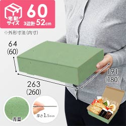 【青菜色】宅配60サイズ・N式ケース（260×180×60mm・はっ水加工なし）