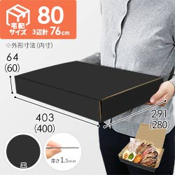 【黒色】宅配80サイズ・N式ケース（400×280×60mm・はっ水加工なし）