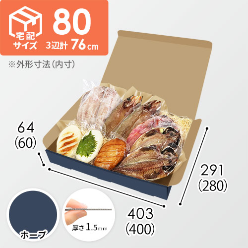 【青色・ホープ】宅配80サイズ・N式ケース（400×280×60mm・はっ水加工なし）